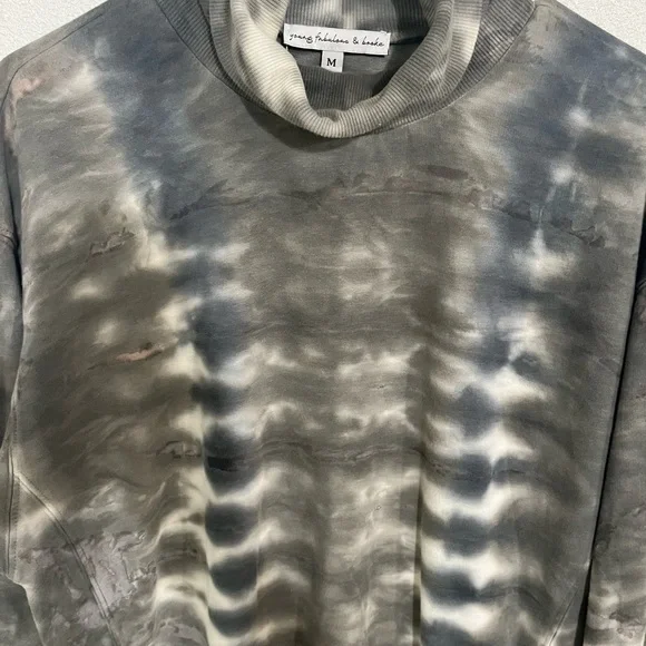 Young fabulous and broke mini zip, turtle neck, tie-dye, long sleeve dress SzM - Picture 8 of 16